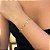 Pulseira Palitinhos Granitados Pingentes Moedas Folheado a Ouro 18K - Imagem 1
