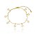Pulseira Palitinhos Pingentes Redondo Es Folheado a Ouro 18K - Imagem 1