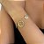 Pulseira Pingente Cruz Redondo Pingentes Cruzes Vazado Folheado a Ouro 18K - Imagem 1