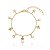 Pulseira Pingentes Estrelas E Ponto De Luz Folheado a Ouro 18K - Imagem 1