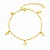 Pulseira Pingentes Cruzinhas Folheado a Ouro 18K - Imagem 1