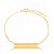 Pulseira Veneziana Placa Fé Folheado a Ouro 18K - Imagem 1