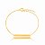 Pulseira Veneziana Placa Gratidão Folheado a Ouro 18K - Imagem 1
