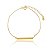 Pulseira Veneziana Placa Proteção Folheado a Ouro 18K - Imagem 1