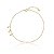 Tornozeleira Elo Cartier Pingentes Estrela E Lua Folheado a Ouro 18K - Imagem 1