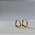 Brinco Argola Quadrangular Lisa Folheado a Ouro 18k - Imagem 2