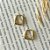Brinco Argola Quadrangular Lisa Folheado a Ouro 18k - Imagem 3