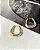 Brinco Argola Quadrangular Lisa Folheado a Ouro 18k - Imagem 4
