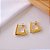 Brinco Argola Triangulo Liso Aberto Folheado a Ouro 18k - Imagem 1