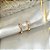 Brinco Argola Zircônias Cristais e Coração Rosa Folheado a Ouro 18k - Imagem 1