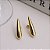 Brinco Gota Alongada Lisa Folheado a Ouro 18k - Imagem 1