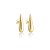 Brinco Gota Alongada Lisa Folheado a Ouro 18k - Imagem 2