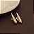 Brinco Gota Alongada Lisa Folheado a Ouro 18k - Imagem 3