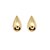 Brinco Gota Lisa Folheado a Ouro 18k - Imagem 1