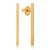 Brinco Palito Longo Folheado a Ouro 18k - Imagem 1