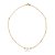 Colar Choker Elo Veneziano Aberto Dois Corações Entrelaçados Folheado a Ouro 18k - Imagem 1