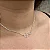 Colar Choker Elo Veneziano Aberto Dois Corações Entrelaçados - Imagem 2