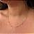 Colar com Gotinhas Cristais Folheado a ouro 18K - Imagem 3
