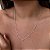 Colar com Gotinhas Cristais Folheado a prata 925 - Imagem 1