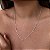 Colar com Gotinhas Cristais Folheado a prata 925 - Imagem 1