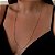 Colar Longo Tifanny Rosa Folheado a ouro 18K - Imagem 1