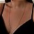 Colar Longo Tifanny Rosa Folheado a ouro 18K - Imagem 1