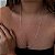 Colar Longo Tifanny Rosa Folheado a prata 925 - Imagem 1