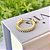 Piercing 2 em 1 Meia Argola 1 Fio Cravejado Ponteiras Folheado a ouro 18K - Imagem 1