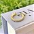 Piercing 2 em 1 Meia Argola 1 Fio Cravejado Ponteiras Folheado a ouro 18K - Imagem 1