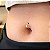 Piercing Torção Flor Zircônia Folheado a Ouro 18k - Imagem 3