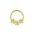 Piercing Torção Florzinha Cristal Folheado a Ouro 18k - Imagem 2