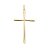 Pingente Cruz Abaulada 4cm Folheado a ouro 18K - Imagem 3