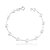 Pulseira Correntinha Cartier Pérolas Formato Coração Folheado a Prata 925 - Imagem 2