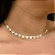Colar Choker Corações Placa Lisa - Imagem 2