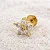 Piercing Flor 5 Pétalas Zircônias Folheado a Ouro 18k - Imagem 2