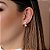 Brinco EarJacket 2 Zircônias 0,7mm Folheado a Ouro 18k - Imagem 1