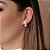 Brinco EarJacket 2 Zircônias 0,7mm Folheado a Prata 925 - Imagem 1