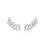 Earcuff Corrente Zirconias Pendurada Folheado a Prata 925 - Imagem 1