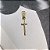 Pingente Cruz Palito Detalhe em Microzircônia Folheado a Ouro 18k - Imagem 1