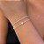 Pulseira Dupla Cartier Pingente Estrela Zircônia Folheado a Prata 925 - Imagem 1