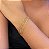 Pulseira Tripla Correntinha Corações Folheado a Ouro 18k - Imagem 1