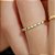 Anel Aparador Zirconia Verde e Cristal Folheado a Ouro 18k - Imagem 2