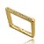 Anel Quadrado Frente Cravejada Folheado a Ouro 18k - Imagem 1