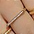 Anel Quadrado Frente Cravejada Folheado a Ouro 18k - Imagem 2