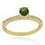 Anel Aparador Cristal e Zirconia Verde Folheado a Ouro 18k - Imagem 1