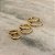 Triozinho de Argolas Cravejadas Retas Folheado a Ouro 18k - Imagem 3
