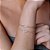 Pulseira Veneziana Pingente Coração Cravejado Folheado a Ouro 18K - Imagem 1