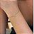 Pulseira Veneziana Coração Vazado Liso Folheado a Ouro 18K - Imagem 1