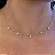 Choker Bolinha e Zircônias Retangulares Cristal Folheado a Prata 925 - Imagem 1