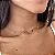 Choker Bolinha e Zircônias Retangulares Coloridas Folheado a Ouro 18K - Imagem 3
